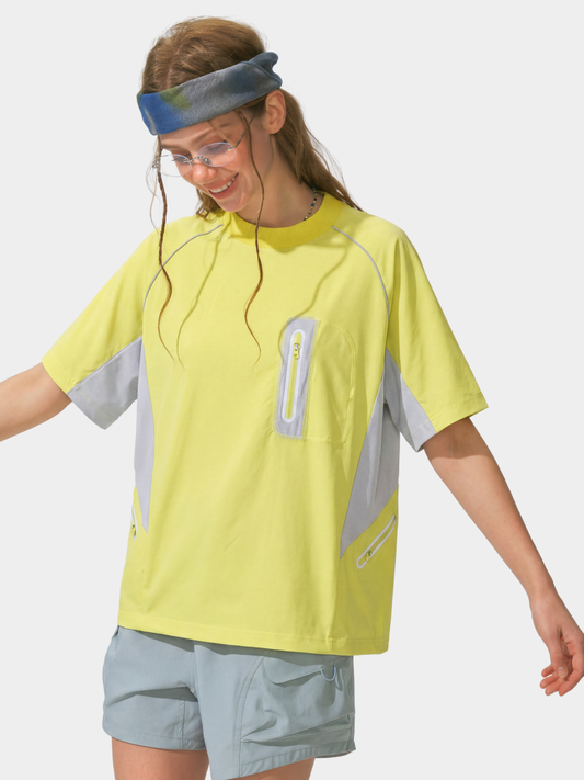 LightFlare - Unisex Colorblock Mesh Breathable Quick-Dry T-Shirt