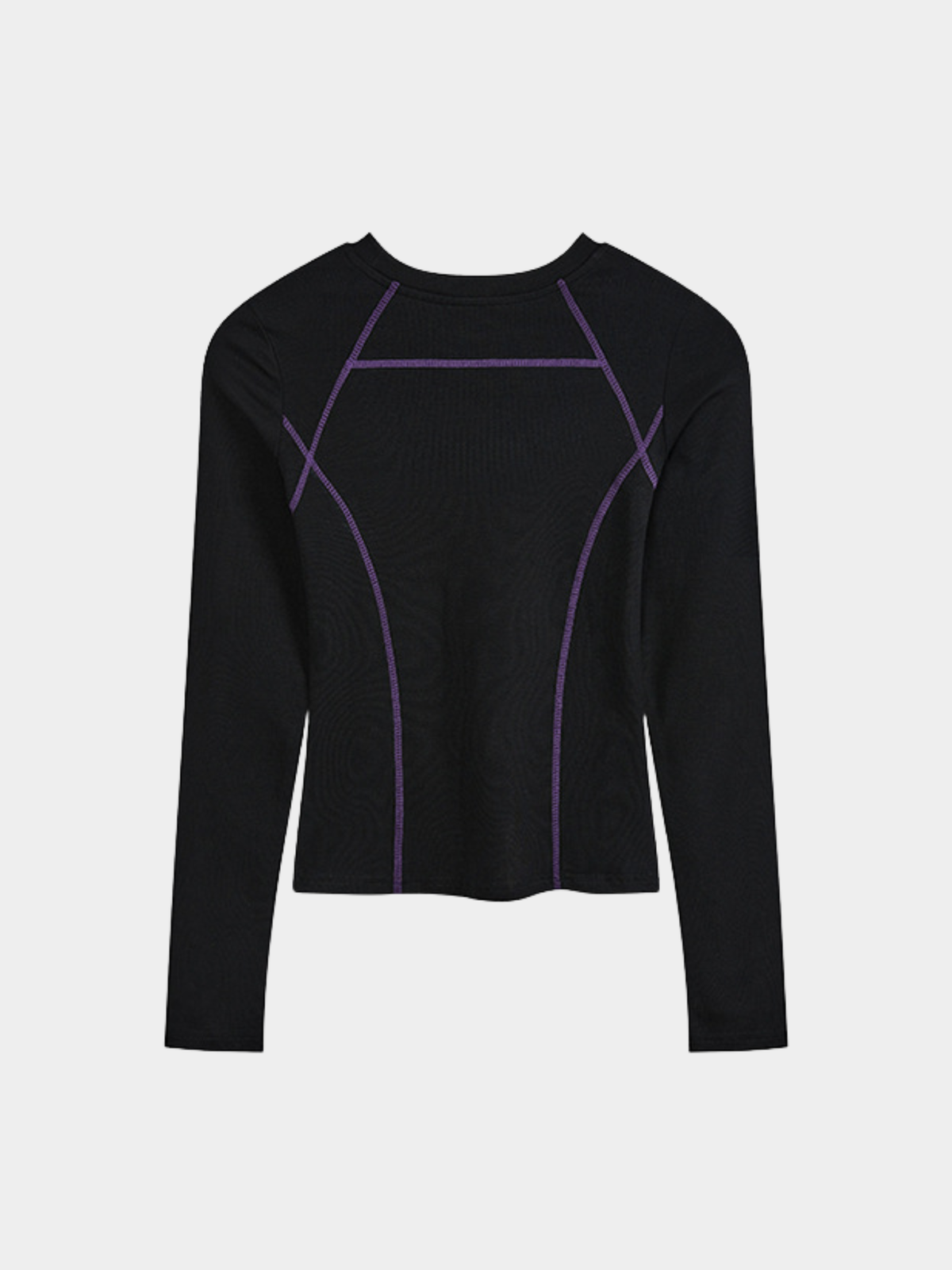 Darkrun – Enganliegendes, bauchfreies Langarm-T-Shirt für Damen