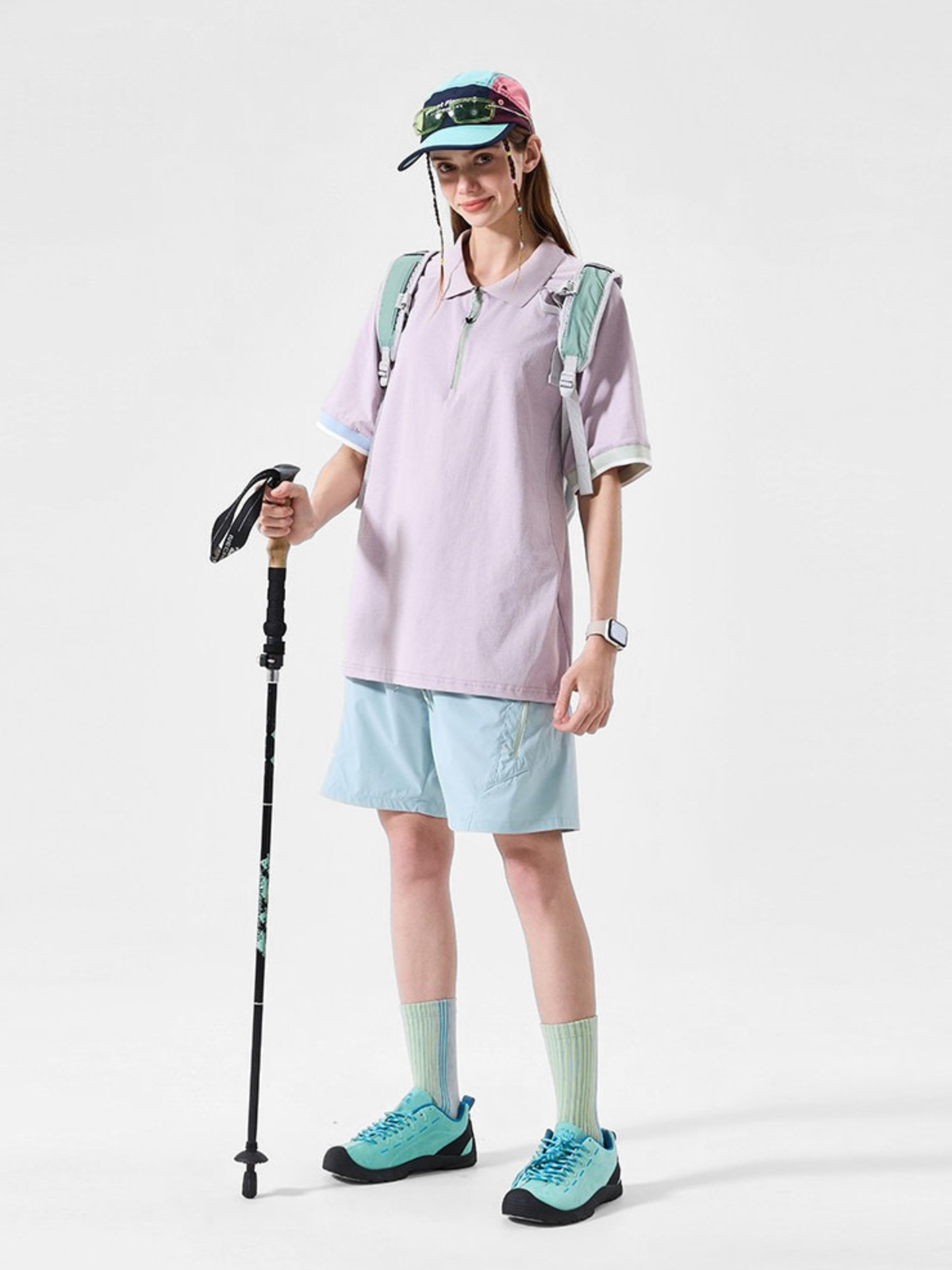 ChillFlask – Antibakterielles, schnelltrocknendes Polo-Shirt mit halbem Reißverschluss