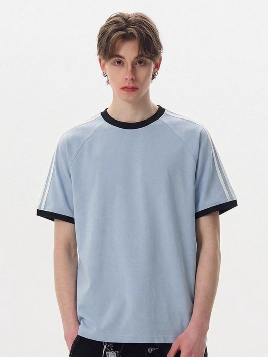 Dusttrail - Colorblock Cooling Striped Quick-Dry T-Shirt