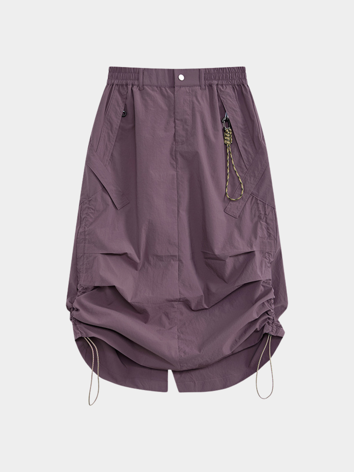 MontView – Schnelltrocknender Utility-Midirock mit Kordelzug für Damen