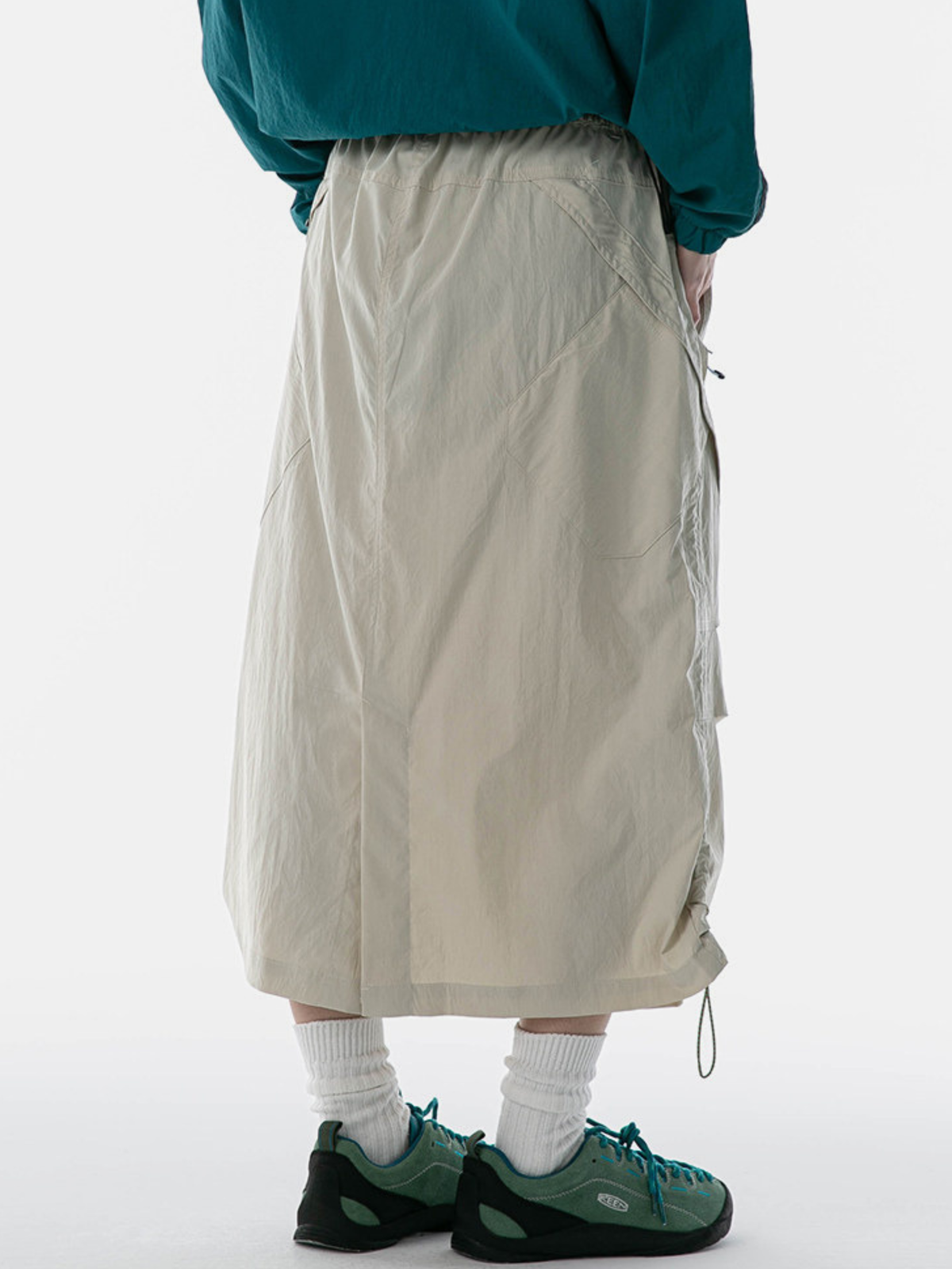 MontView – Schnelltrocknender Utility-Midirock mit Kordelzug für Damen