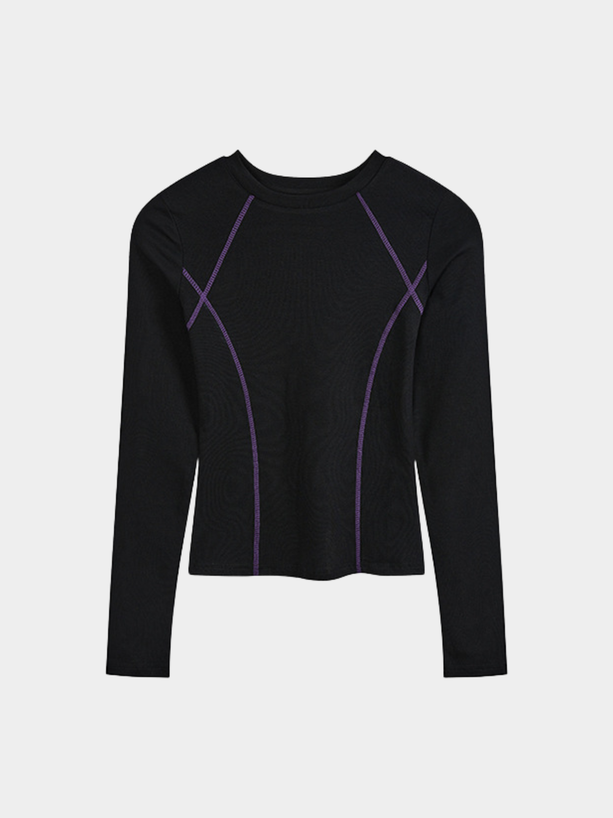 Darkrun – Enganliegendes, bauchfreies Langarm-T-Shirt für Damen