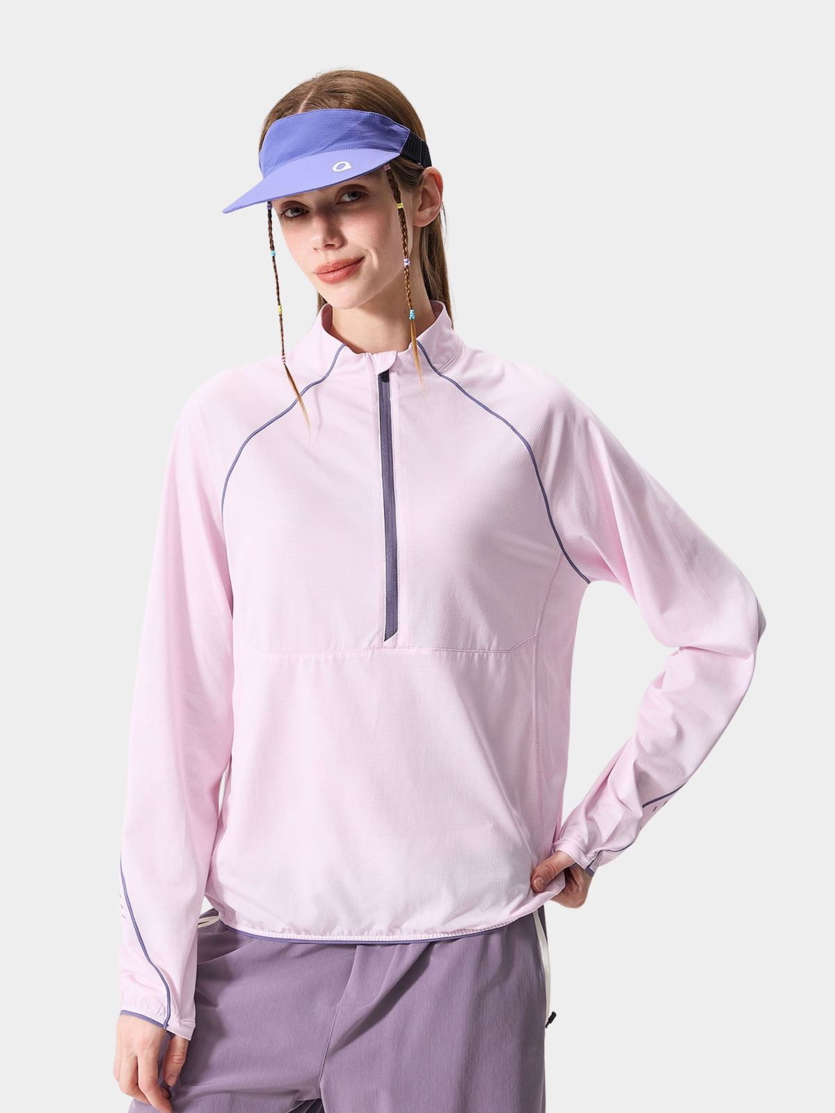 Snappy – Feuchtigkeitsableitendes, schnelltrocknendes Langarmshirt mit halbem Reißverschluss
