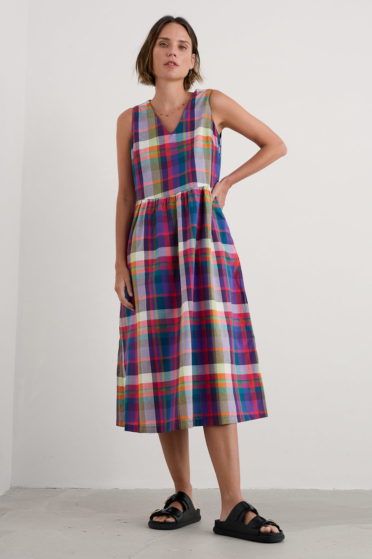 Ärmelloses Leinenkleid „Lowland Heather“