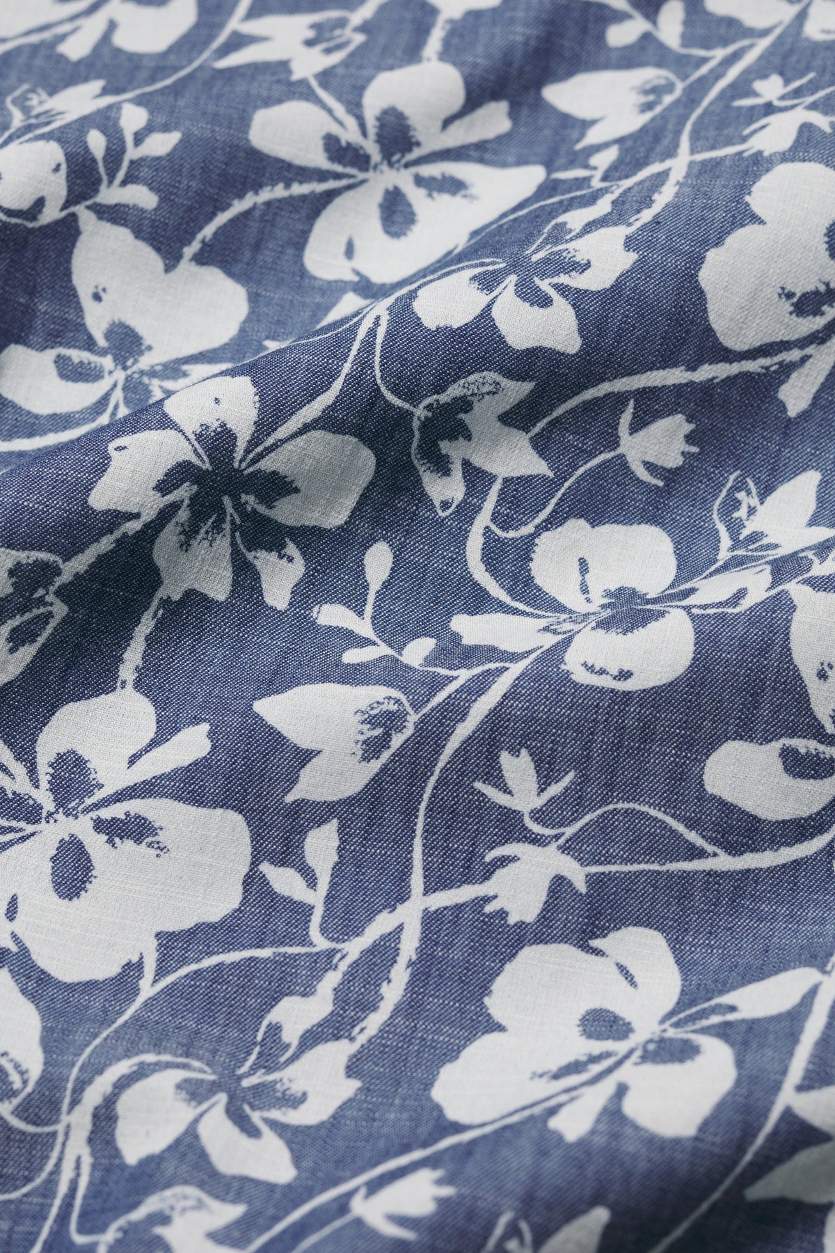 Fox Path bedrucktes Chambray-Kleid