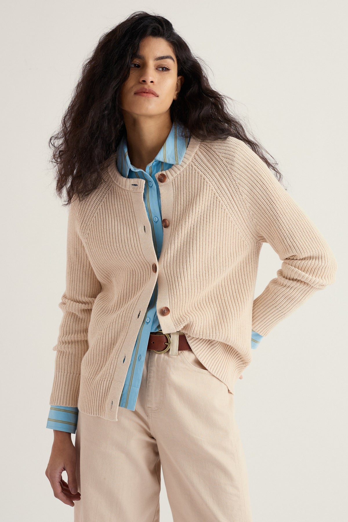 Strickjacke aus Bio-Baumwolle von Potters Meadow