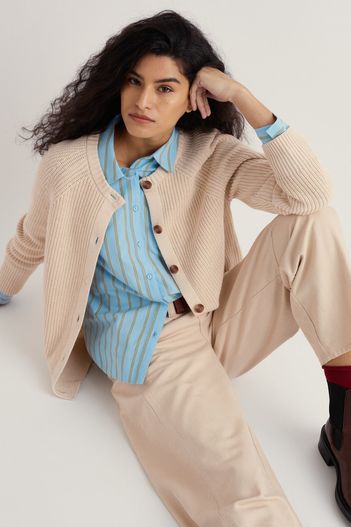 Strickjacke aus Bio-Baumwolle von Potters Meadow