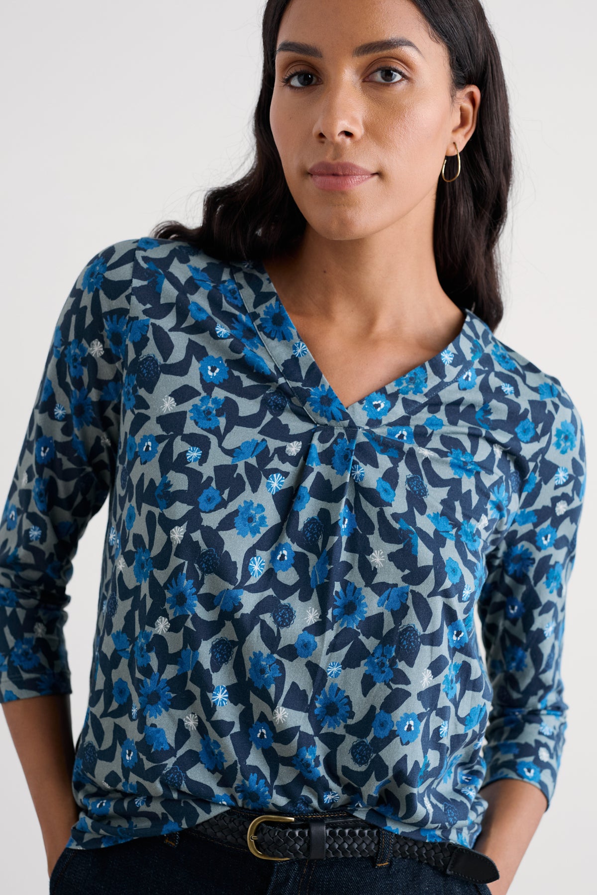 Barnoon Jersey-Oberteil mit 3/4-Arm