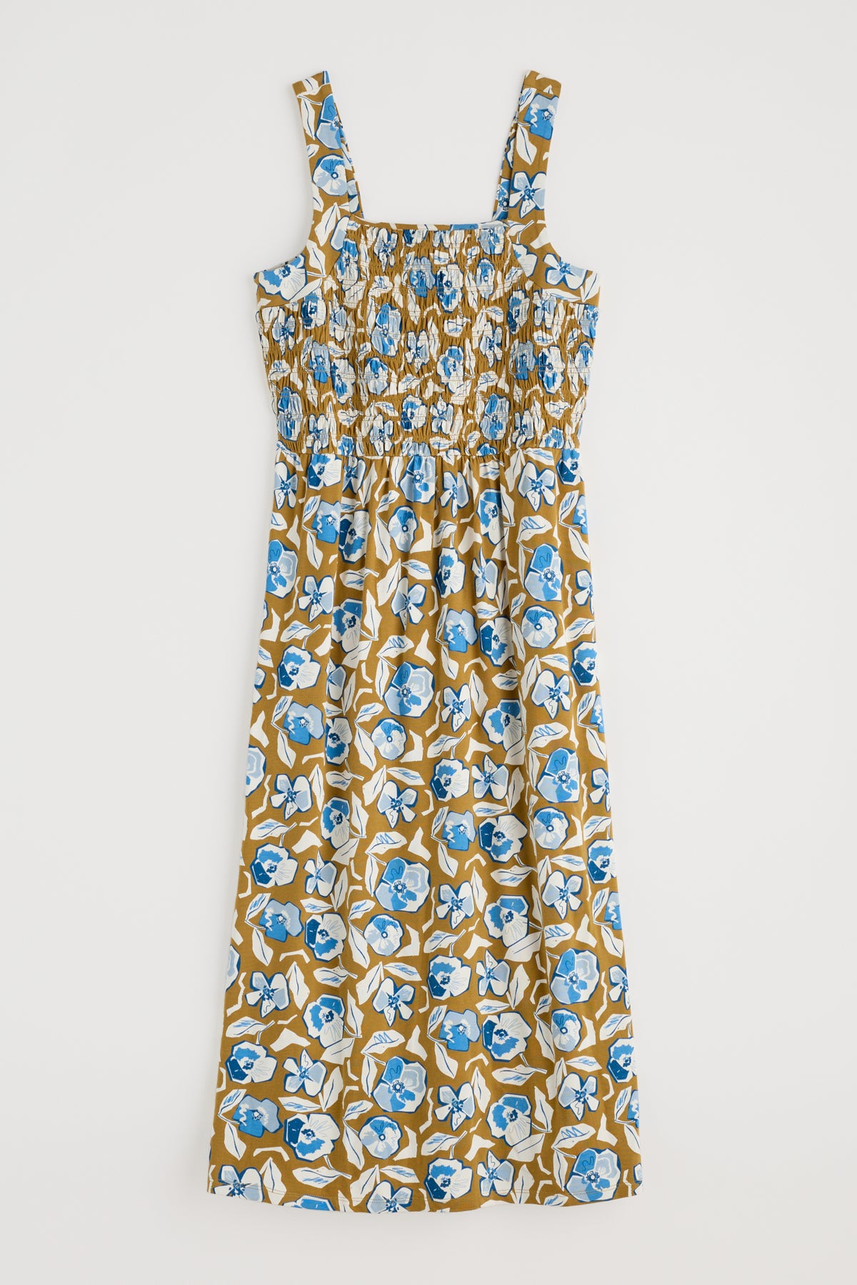 Sommerkleid aus Jersey mit gesmoktem Oberteil