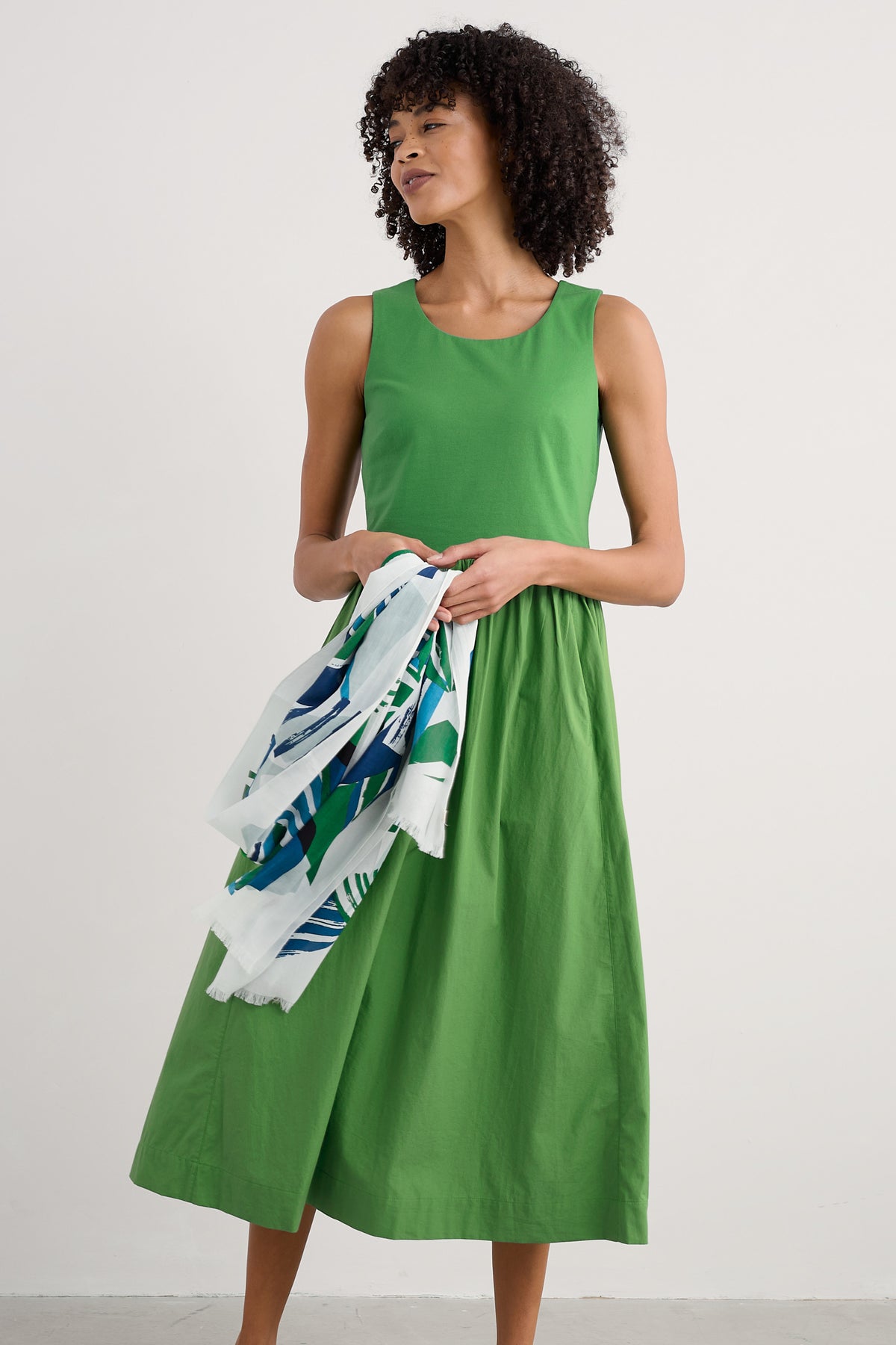 Ärmelloses Kleid aus Madder-Jersey-Webmix