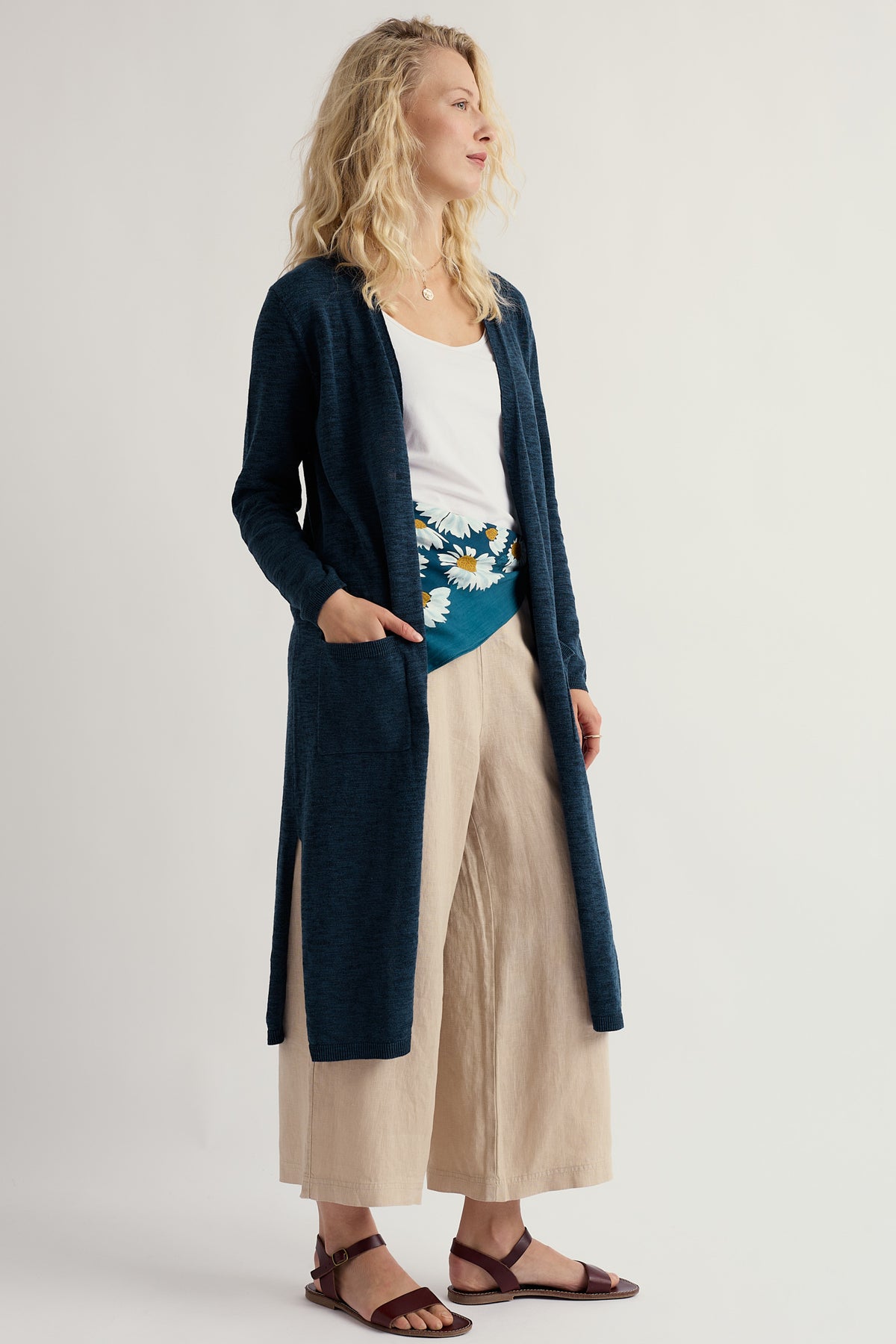 Lange Strickjacke "Apple Rose"