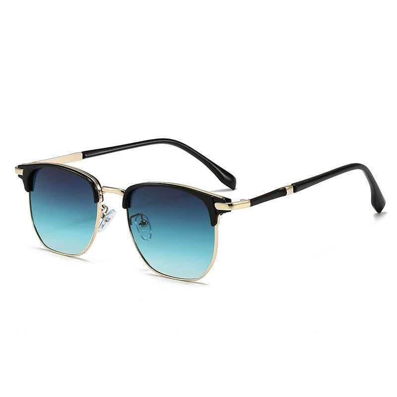 Retro-Sonnenbrille mit rundem Metallrahmen und getönten Gläsern